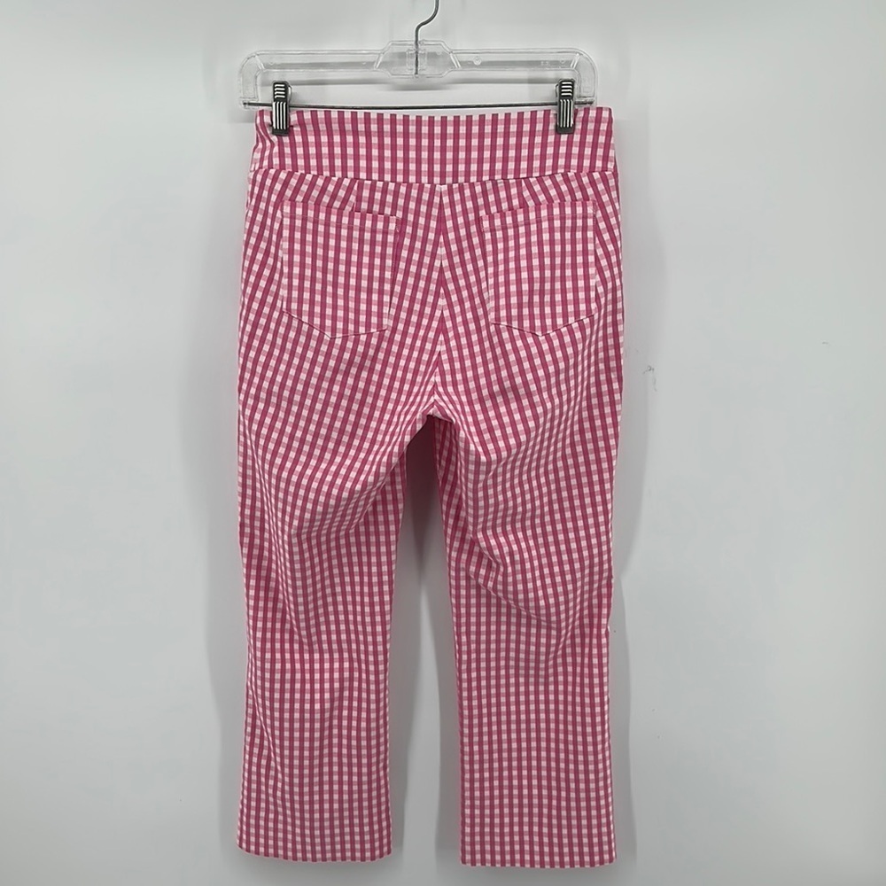 J. McLaughlin Preppy Barbiecore 50s Pin-Up Retro Pink&White Leggings Sz6 - Picture 6 of 12